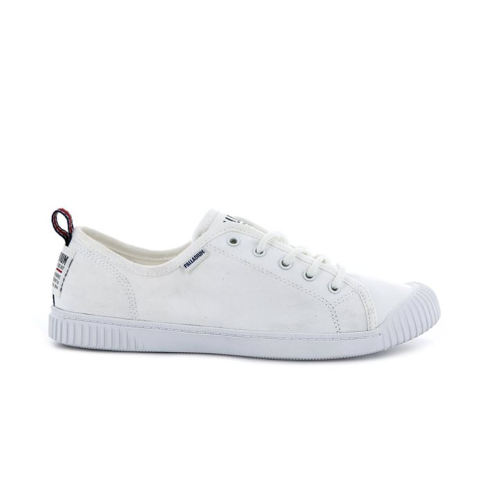 Baskets Palladium Easy Dentelle Tela Low Tops Femme Blanche | FR AGQ136V